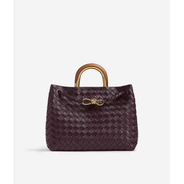 Khaite Women's Andiamo in Dark barolo - Red Totes & Top-Handle Bags - The Lotus Tote Bag - Shop at Luxury Shoes 