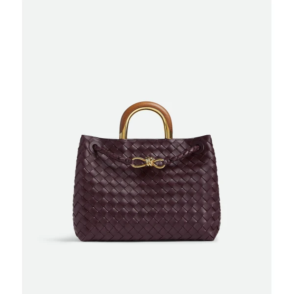 Khaite Women's Andiamo in Dark barolo - Red Totes & Top-Handle Bags - The Lotus Tote Bag - Shop at Luxury Shoes 