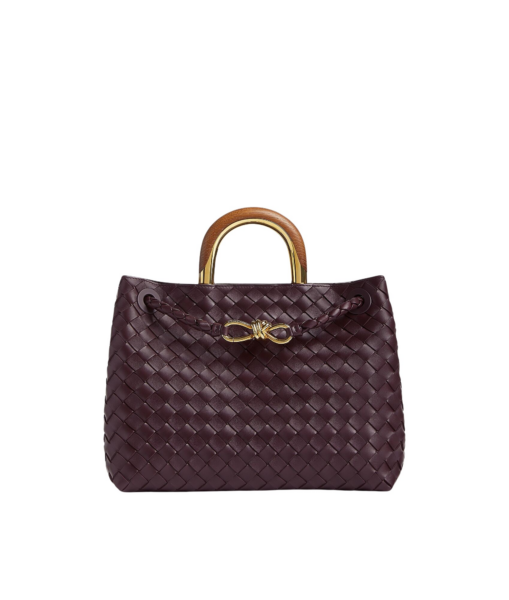Khaite Women's Andiamo in Dark barolo - Red Totes & Top-Handle Bags - The Lotus Tote Bag - Shop at Luxury Shoes 