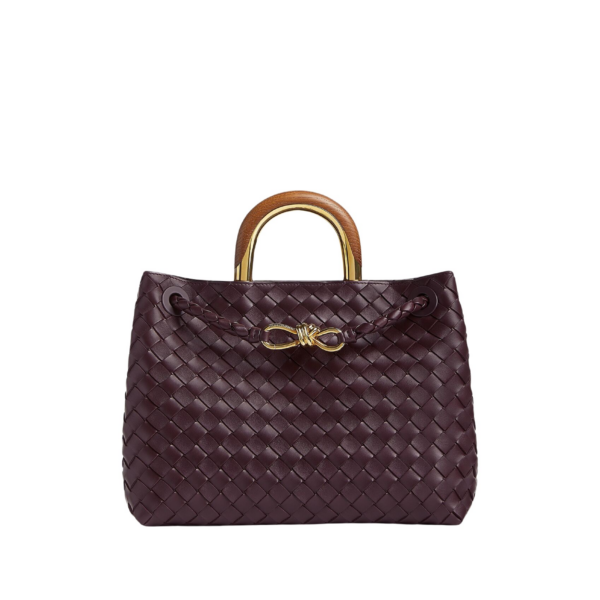 Khaite Women's Andiamo in Dark barolo - Red Totes & Top-Handle Bags - The Lotus Tote Bag - Shop at Luxury Shoes 