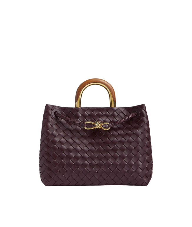 Khaite Women's Andiamo in Dark barolo - Red Totes & Top-Handle Bags - The Lotus Tote Bag - Shop at Luxury Shoes 