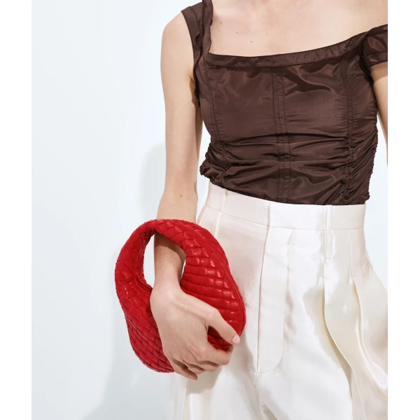 Khaite Women's Baby Veneta in Cardinal - Red Mini Bags - The Lotus Tote Bag - Shop at Luxury Shoes 