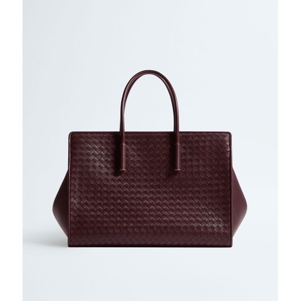 Khaite Women's Barbara Tote in Deep mahogany - Red Totes & Top-Handle Bags - The Lotus Tote Bag - Shop at Luxury Shoes 