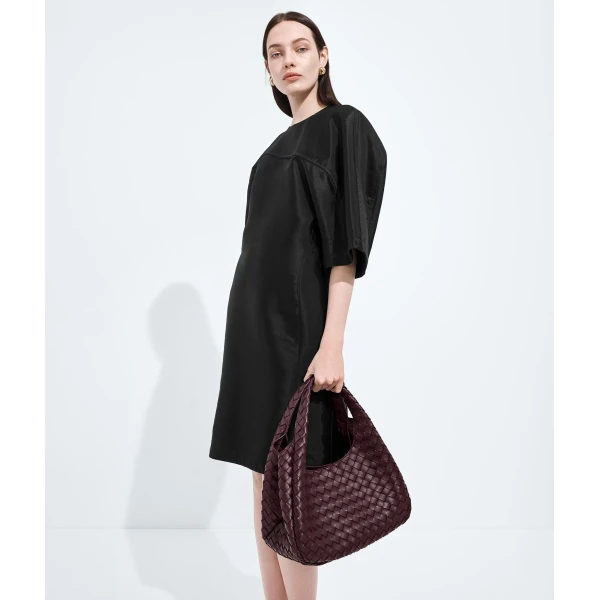 Khaite Women's Campana in Deep mahogany - Red Shoulder & Crossbody Bags - The Lotus Tote Bag - Shop at Luxury Shoes 