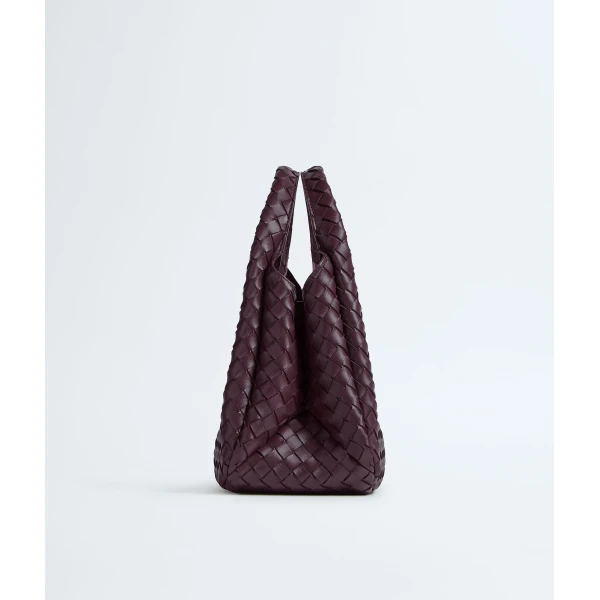 Khaite Women's Campana in Deep mahogany - Red Shoulder & Crossbody Bags - The Lotus Tote Bag - Shop at Luxury Shoes 