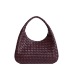 Khaite Women's Campana in Deep mahogany - Red Shoulder & Crossbody Bags - The Lotus Tote Bag - Shop at Luxury Shoes 