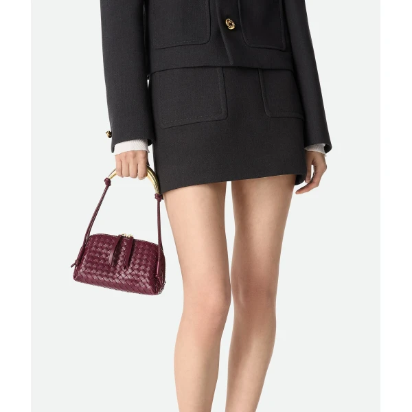 Khaite Women's Concert Pouch Handle in Barolo - Red Clutch Bags - The Lotus Tote Bag - Shop at Luxury Shoes 