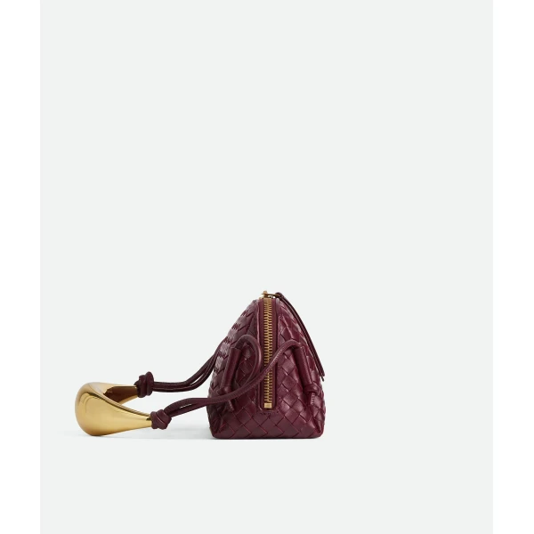 Khaite Women's Concert Pouch Handle in Barolo - Red Clutch Bags - The Lotus Tote Bag - Shop at Luxury Shoes 
