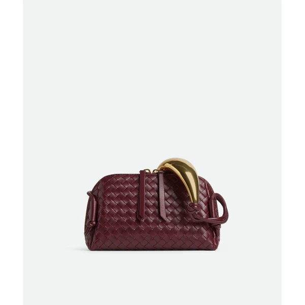 Khaite Women's Concert Pouch Handle in Barolo - Red Clutch Bags - The Lotus Tote Bag - Shop at Luxury Shoes 