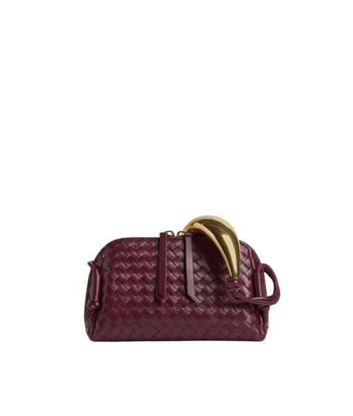 Khaite Women's Concert Pouch Handle in Barolo - Red Clutch Bags - The Lotus Tote Bag - Shop at Luxury Shoes 