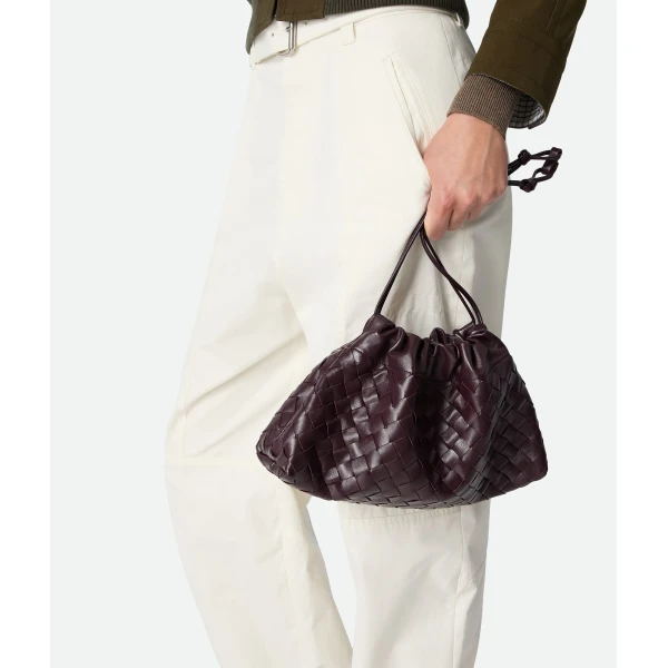 Khaite Women's Dustbag Notte in Dark barolo - Red Shoulder & Crossbody Bags - The Lotus Tote Bag - Shop at Luxury Shoes 