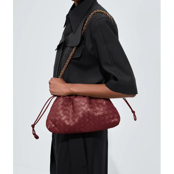 Khaite Women's Dustbag Notte in Lava red - Red Shoulder & Crossbody Bags - The Lotus Tote Bag - Shop at Luxury Shoes 
