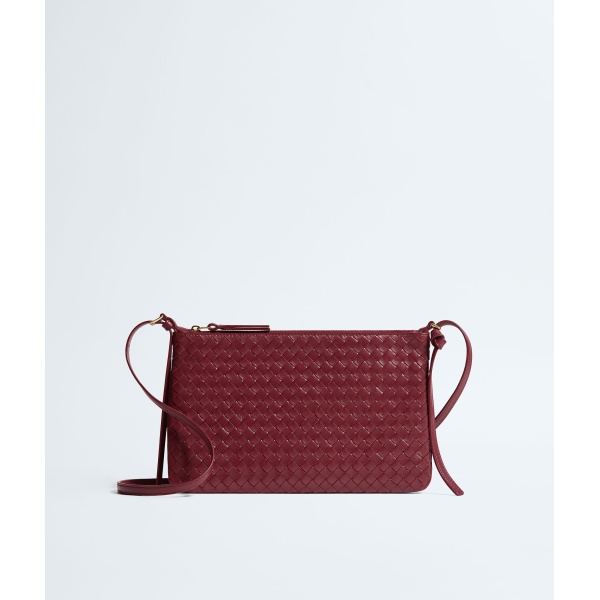 Khaite Women's Intrecciato Piccolo Medium Pouch in Lava red - Red Clutch Bags - The Lotus Tote Bag - Shop at Luxury Shoes 