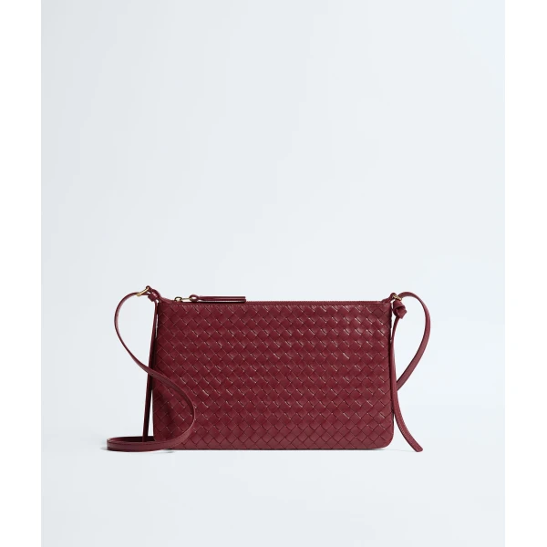Khaite Women's Intrecciato Piccolo Medium Pouch in Lava red - Red Clutch Bags - The Lotus Tote Bag - Shop at Luxury Shoes 