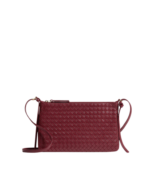 Khaite Women's Intrecciato Piccolo Medium Pouch in Lava red - Red Clutch Bags - The Lotus Tote Bag - Shop at Luxury Shoes 