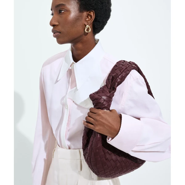 Khaite Women's Jodie in Deep mahogany - Red Shoulder & Crossbody Bags - The Lotus Tote Bag - Shop at Luxury Shoes 