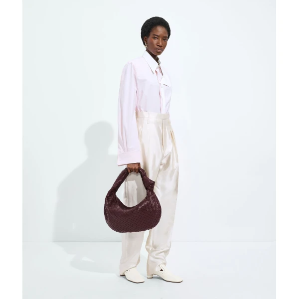 Khaite Women's Jodie in Deep mahogany - Red Shoulder & Crossbody Bags - The Lotus Tote Bag - Shop at Luxury Shoes 