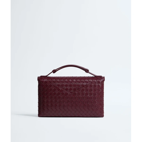 Khaite Women's Knot Lock in Barolo - Red Clutch Bags - The Lotus Tote Bag - Shop at Luxury Shoes 