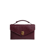 Khaite Women's Knot Lock in Barolo - Red Clutch Bags - The Lotus Tote Bag - Shop at Luxury Shoes 