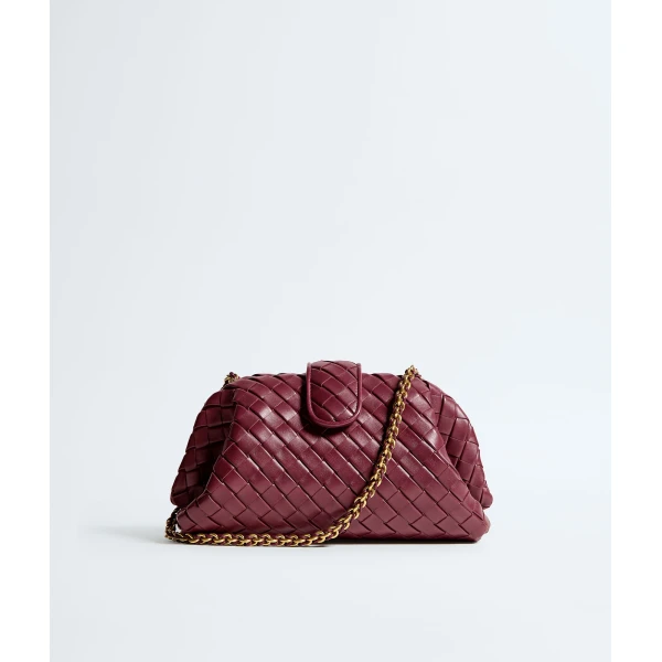 Khaite Women's Lauren 1980 in Barolo - Red Shoulder & Crossbody Bags - The Lotus Tote Bag - Shop at Luxury Shoes 
