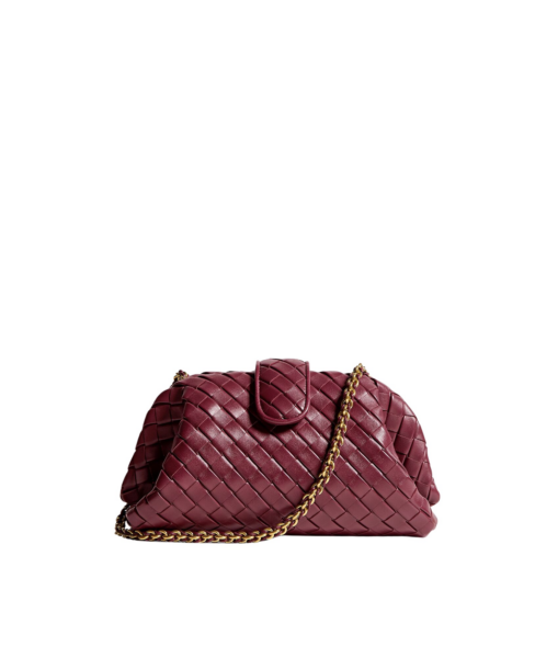 Khaite Women's Lauren 1980 in Barolo - Red Shoulder & Crossbody Bags - The Lotus Tote Bag - Shop at Luxury Shoes 