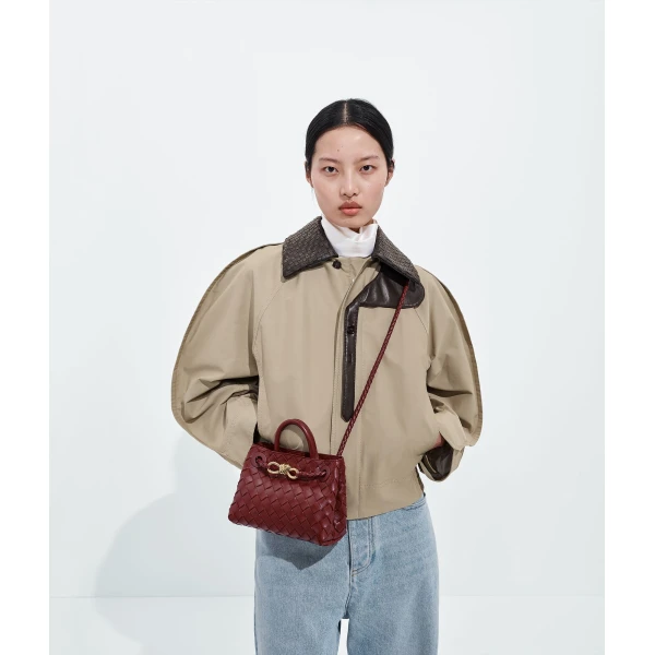 Khaite Women's Mini Andiamo in Lava red - Red Mini Bags - The Lotus Tote Bag - Shop at Luxury Shoes 