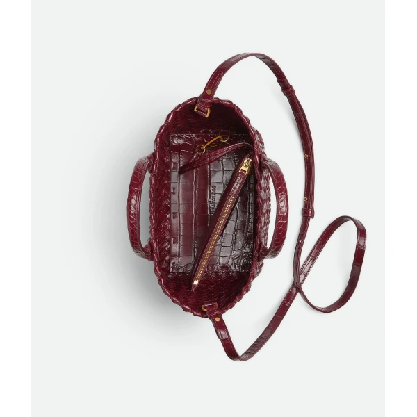 Khaite Women's Mini Cabat in Barolo - Red Mini Bags - The Lotus Tote Bag - Shop at Luxury Shoes 