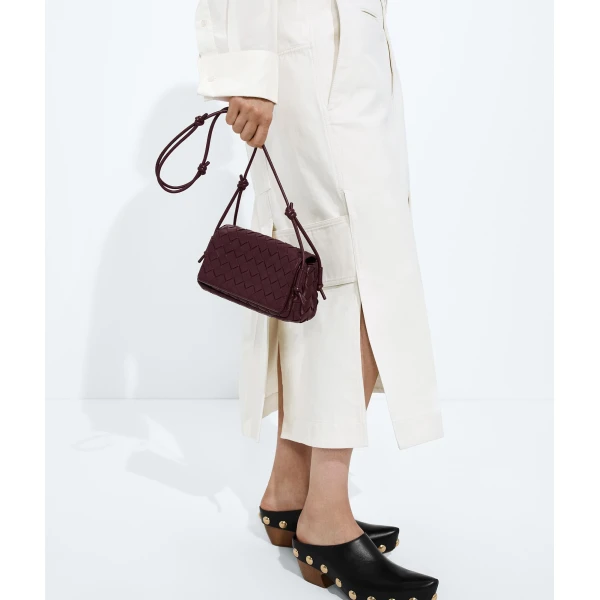 Khaite Women's Notturno in Deep mahogany - Red Shoulder & Crossbody Bags - The Lotus Tote Bag - Shop at Luxury Shoes 