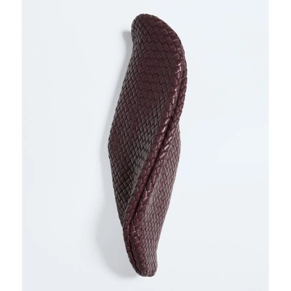 Khaite Women's Onda Clutch in Deep mahogany - Red Clutch Bags - The Lotus Tote Bag - Shop at Luxury Shoes 