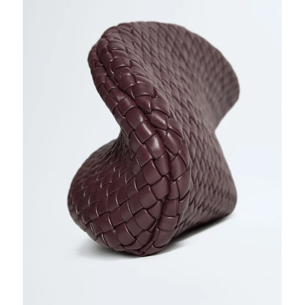 Khaite Women's Onda Clutch in Deep mahogany - Red Clutch Bags - The Lotus Tote Bag - Shop at Luxury Shoes 