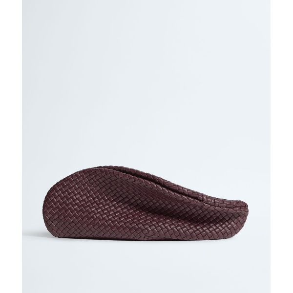 Khaite Women's Onda Clutch in Deep mahogany - Red Clutch Bags - The Lotus Tote Bag - Shop at Luxury Shoes 