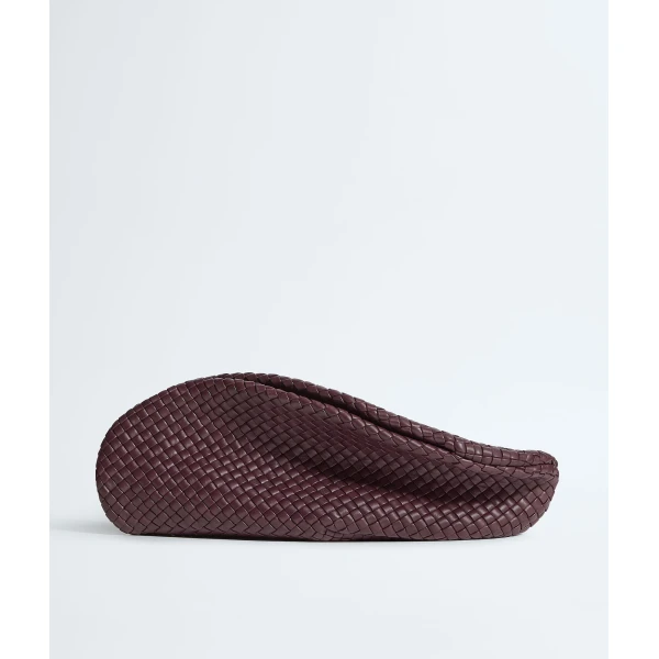 Khaite Women's Onda Clutch in Deep mahogany - Red Clutch Bags - The Lotus Tote Bag - Shop at Luxury Shoes 