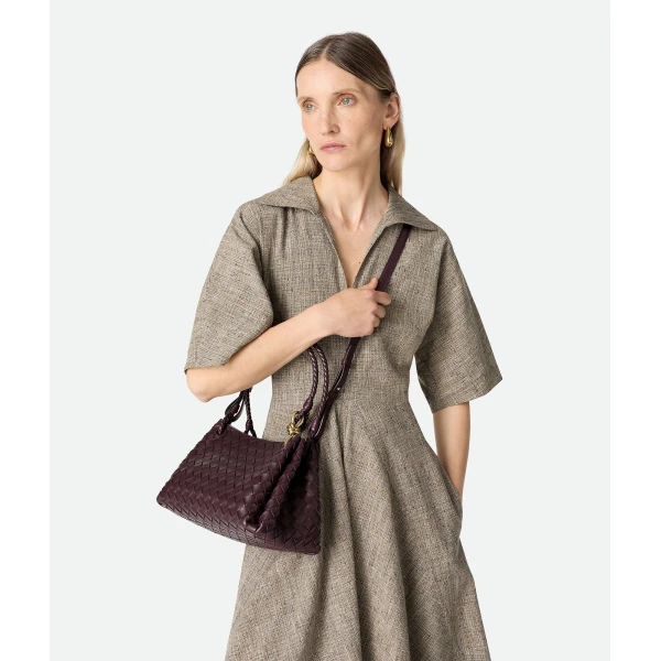 Khaite Women's Parachute in Dark barolo - Red Shoulder & Crossbody Bags - The Lotus Tote Bag - Shop at Luxury Shoes 