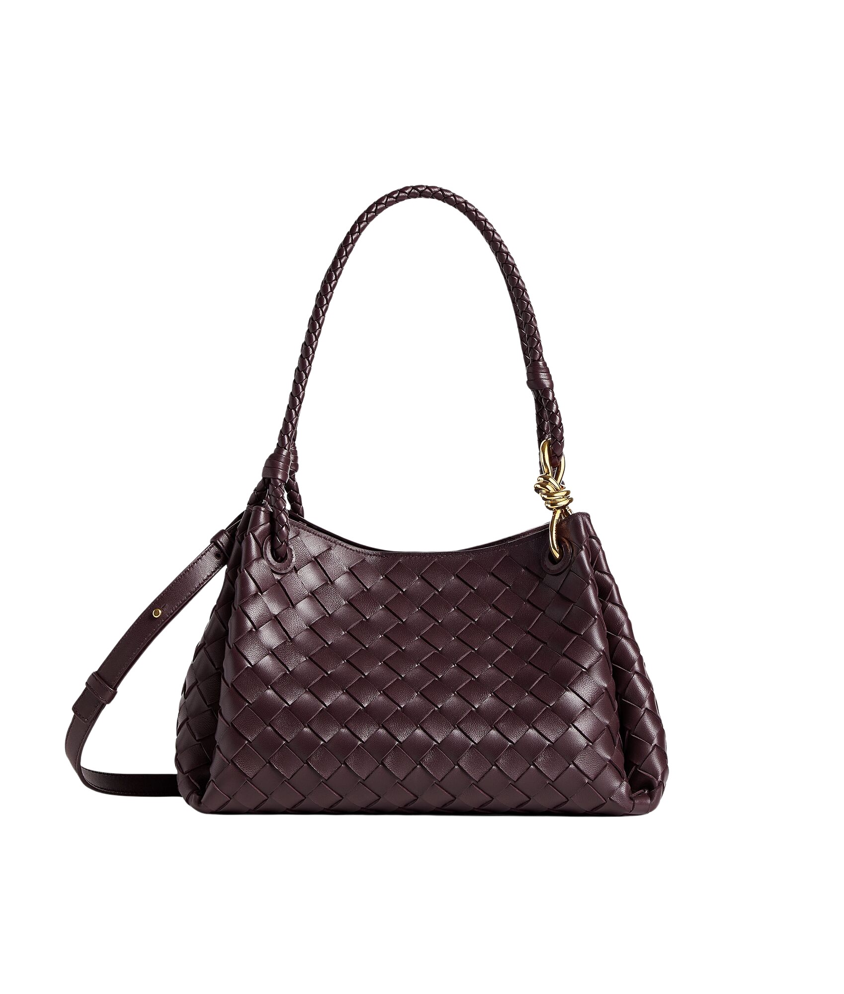 Red-Womens-Parachute-in-Dark-barolo-coveti22670_nobg Khaite Women's Parachute in Dark barolo - Red Shoulder & Crossbody Bags - The Lotus Tote Bag - Shop at Luxury Shoes