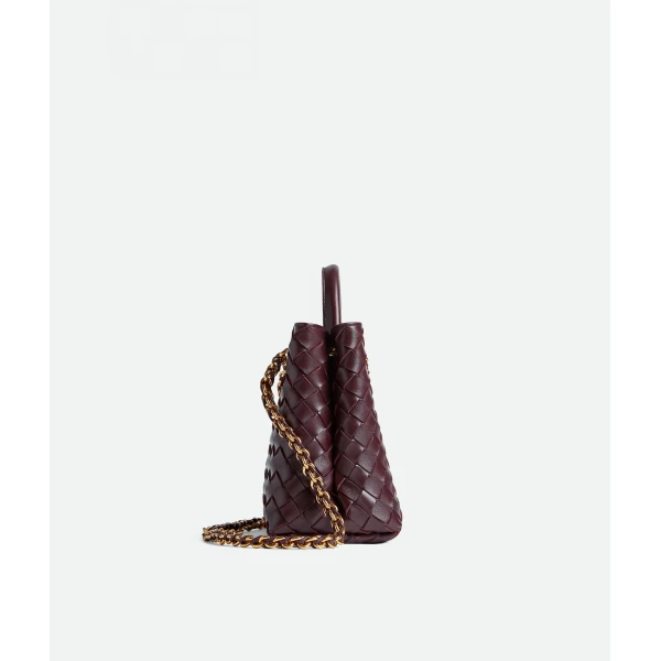 Khaite Women's Small Andiamo Chain in Dark barolo - Red Shoulder & Crossbody Bags - The Lotus Tote Bag - Shop at Luxury Shoes 