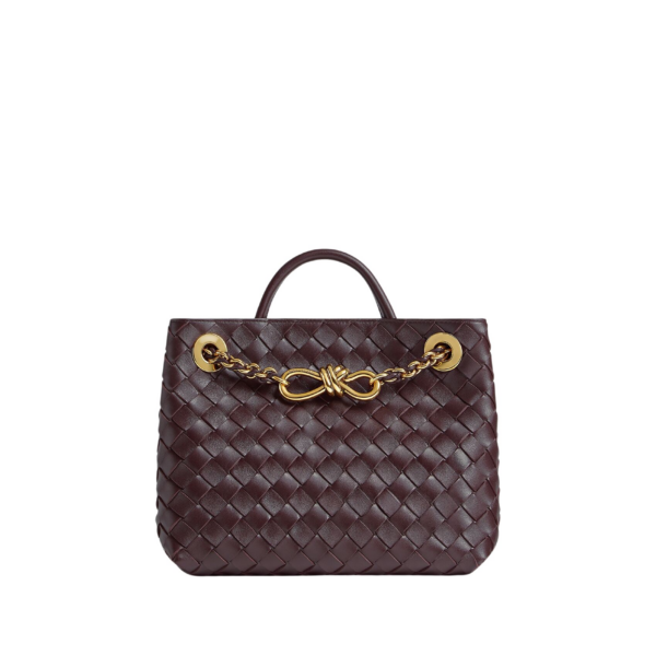 Khaite Women's Small Andiamo Chain in Dark barolo - Red Shoulder & Crossbody Bags - The Lotus Tote Bag - Shop at Luxury Shoes 