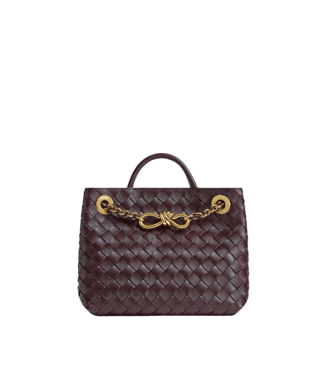 Khaite Women's Small Andiamo Chain in Dark barolo - Red Shoulder & Crossbody Bags - The Lotus Tote Bag - Shop at Luxury Shoes 