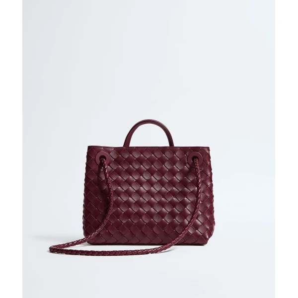 Khaite Women's Small Andiamo in Barolo - Red Totes & Top-Handle Bags - The Lotus Tote Bag - Shop at Luxury Shoes 