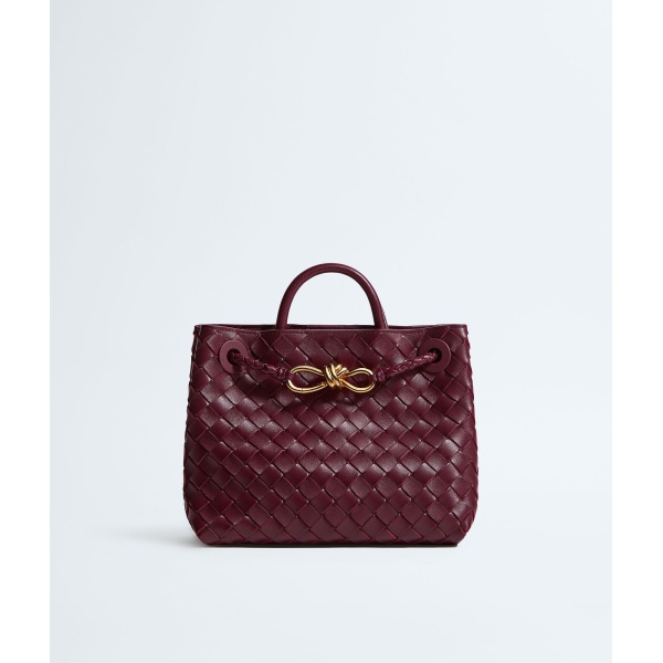 Khaite Women's Small Andiamo in Barolo - Red Totes & Top-Handle Bags - The Lotus Tote Bag - Shop at Luxury Shoes 