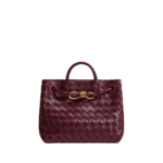 Khaite Women's Small Andiamo in Barolo - Red Totes & Top-Handle Bags - The Lotus Tote Bag - Shop at Luxury Shoes 