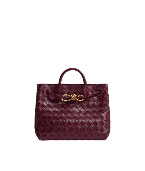 Khaite Women's Small Andiamo in Barolo - Red Totes & Top-Handle Bags - The Lotus Tote Bag - Shop at Luxury Shoes 