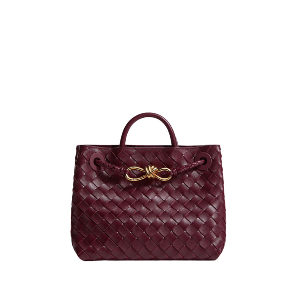 Khaite Women's Small Andiamo in Barolo - Red Totes & Top-Handle Bags - The Lotus Tote Bag - Shop at Luxury Shoes 