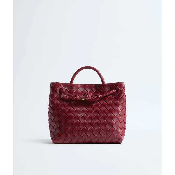 Khaite Women's Small Andiamo in Lava red - Red Totes & Top-Handle Bags - The Lotus Tote Bag - Shop at Luxury Shoes 