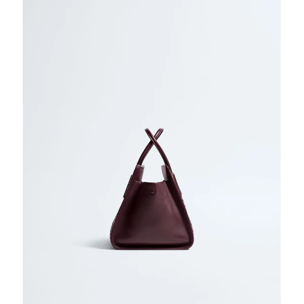 Khaite Women's Small Barbara Tote in Deep mahogany - Red Totes & Top-Handle Bags - The Lotus Tote Bag - Shop at Luxury Shoes 