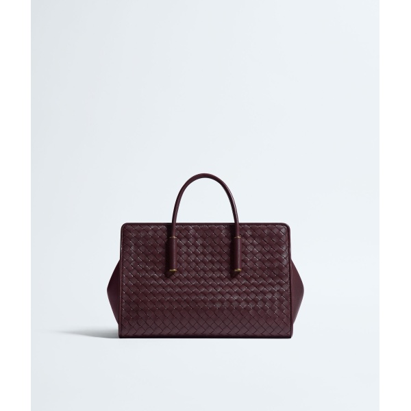 Khaite Women's Small Barbara Tote in Deep mahogany - Red Totes & Top-Handle Bags - The Lotus Tote Bag - Shop at Luxury Shoes 