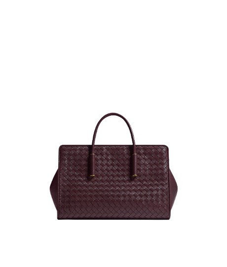Khaite Women's Small Barbara Tote in Deep mahogany - Red Totes & Top-Handle Bags - The Lotus Tote Bag - Shop at Luxury Shoes 