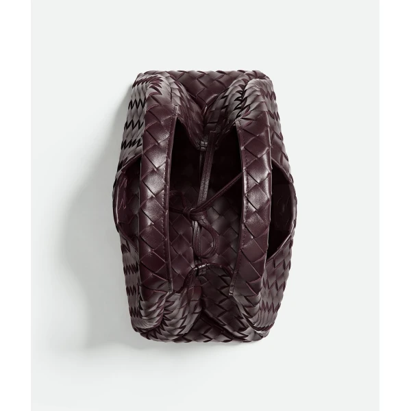 Khaite Women's Small Campana in Dark barolo - Red Shoulder & Crossbody Bags - The Lotus Tote Bag - Shop at Luxury Shoes 