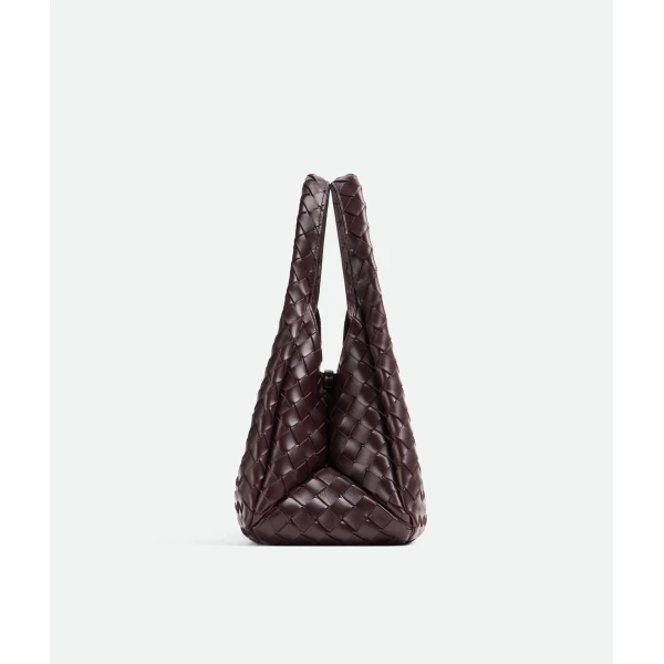Khaite Women's Small Campana in Dark barolo - Red Shoulder & Crossbody Bags - The Lotus Tote Bag - Shop at Luxury Shoes 