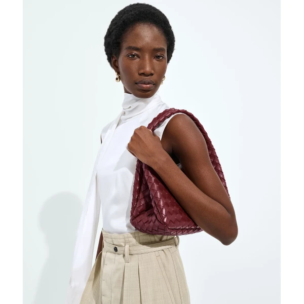 Khaite Women's Small Campana in Lava red - Red Shoulder & Crossbody Bags - The Lotus Tote Bag - Shop at Luxury Shoes 