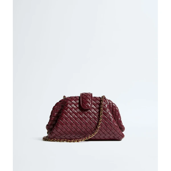 Khaite Women's Small Lauren 1980 in Barolo - Red Shoulder & Crossbody Bags - The Lotus Tote Bag - Shop at Luxury Shoes 